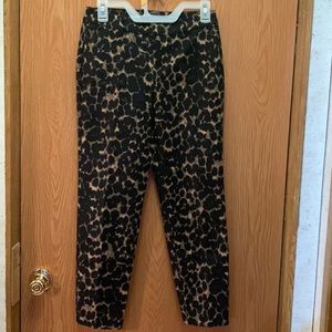 Old Navy black leopard print slacks size 0